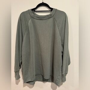 Aerie Green (Olive Fun) Raw Cut City Sweatshirt in size Medium